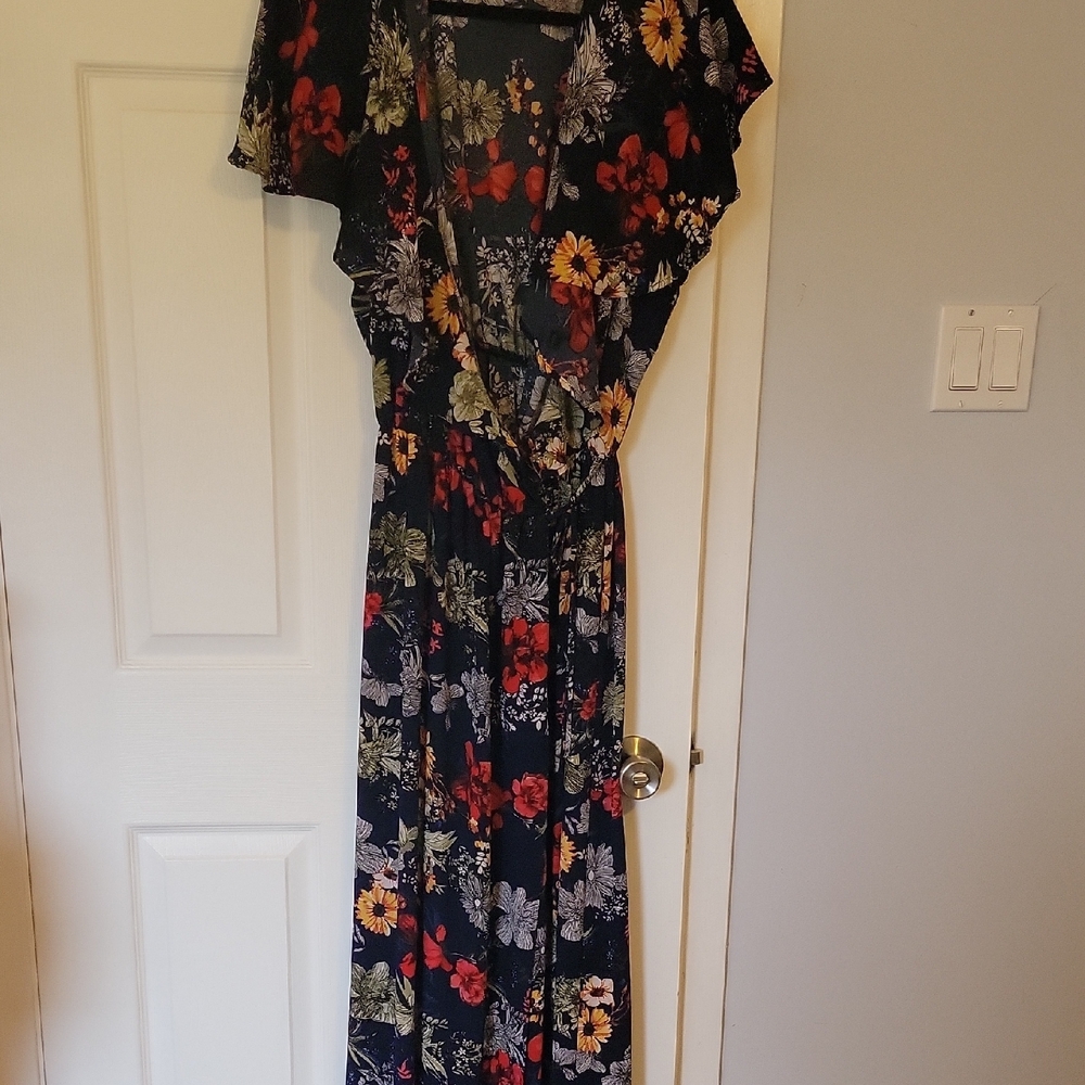 Floral Wrap Dress - Multicolor